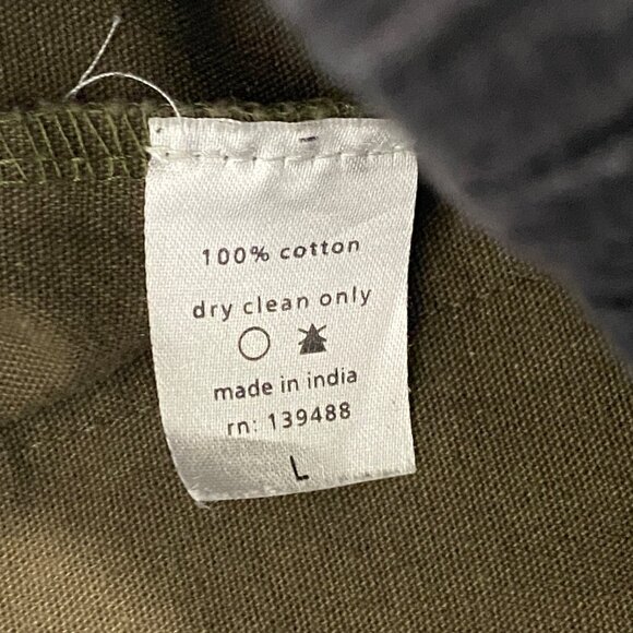 MNML Cargo Utility Pants Mens  L Olive Green Ankle Snaps Elastic Waist Cotton - Picture 6 of 6